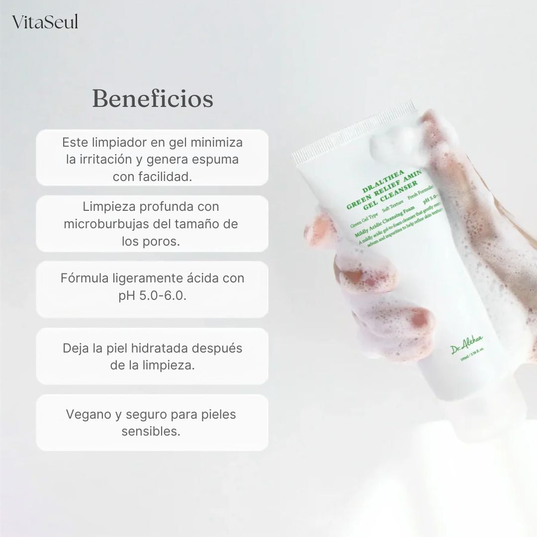 Green Relief Amino Gel Cleanser — Limpiador en Gel