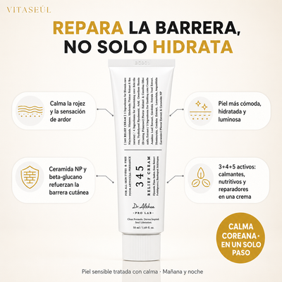 345 Relief Cream — Crema Calmante Coreana